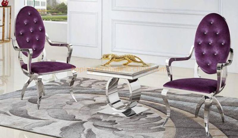 Dining Room Table Chairs Set Oval Back Gold X Stainless Steel Frame Luxury Wedding Chair Cross Legged Stainless Steel Chairs