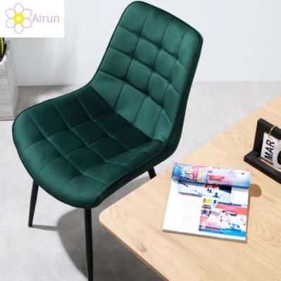 Modern Nordic Style Custom French Living Room Chair with Metal Legs