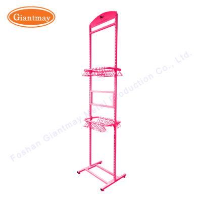 Giantmay Floor Standing Metal Hanging Design Display Retail Leather Belt Rack