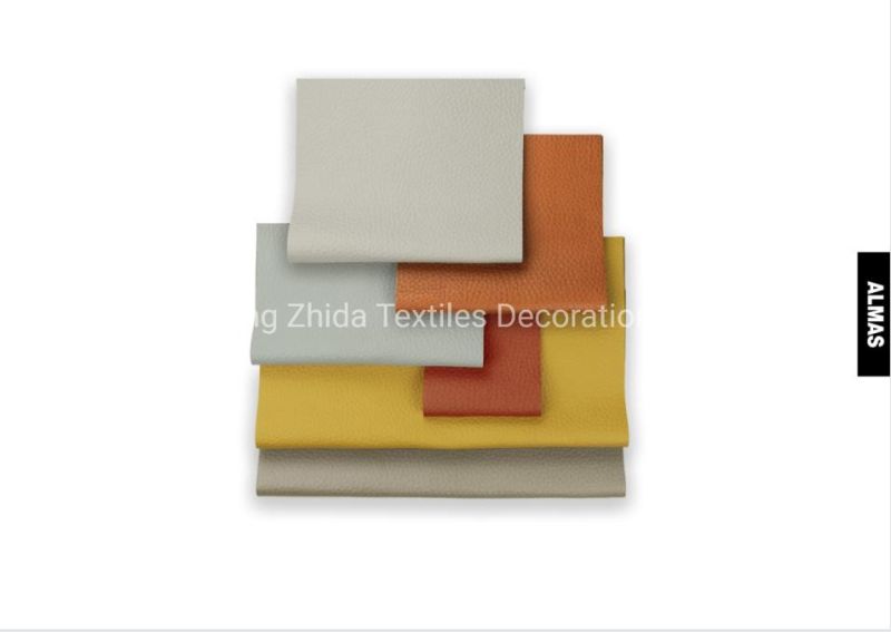 Hotel Textile Large Lychee Pattern Super-Bionic Nappa Leather Upholstery Fabric