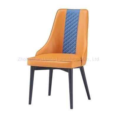 (SP-EC211) Simple Design Featuring High Back Leather Iron Legs Lounge Cafe Chair