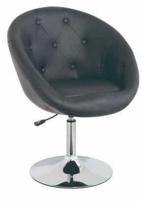 Black Color PU Seat with Button Chrome Base Bar Stool