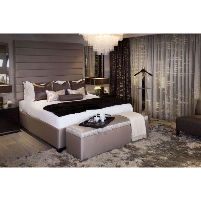 Italy Luxury Hotel Furniture for Bedroom with High Headboard