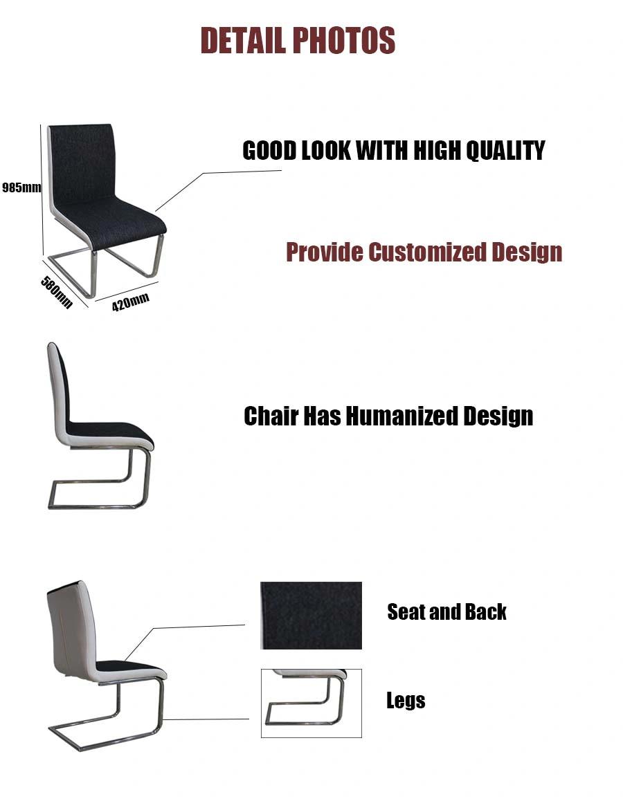 Wholesale Home Restaurant Office Outdoor Furniture Sofa Chair PU Leather Fabric Office Hotel Dining Chair with Metal Electroplating Legs