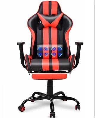 Fixed Armrest Swivel Gaming Chair with Footrest