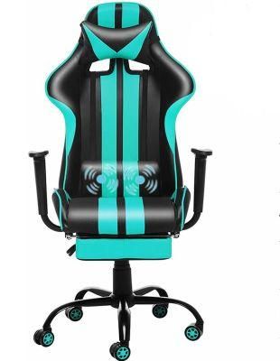 Reclining Fixed Arm Gamer Chair with Footrest