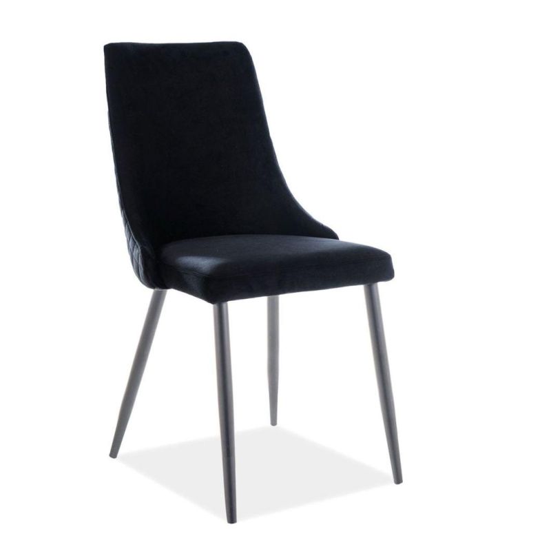 Chair with Steel Leg and Leather for Dining or Office