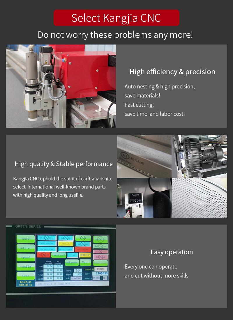 High Speed CNC PVC PU Vibration Knife fabric Cutting Equipment
