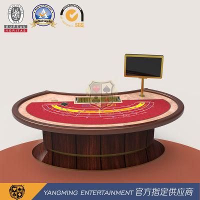 International Gambling Competition Standard Goose Egg-Shaped Upgrade Texas Baccarat Poker Game Table Ym-Ba11