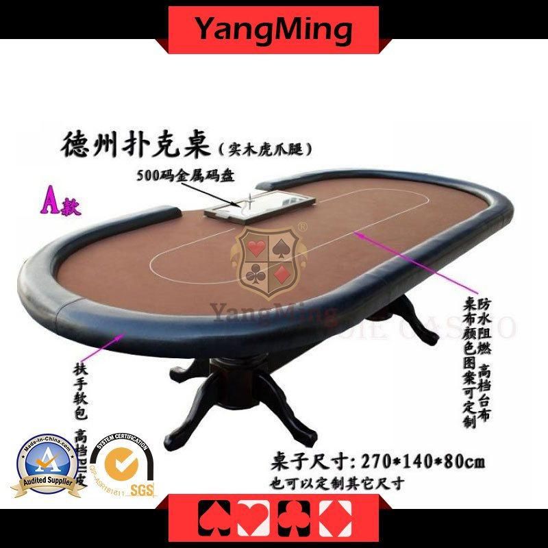 Gambling Table Texas Holdem Poker Table Economical Model Factory Style Dedicated Texas Poker Game Table with 10 Seats Ym-Tb019