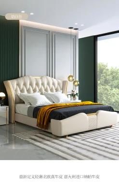 Modern Luxury Leather Storage Bed High-End Modern Furniture