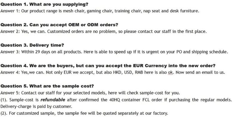 Factory Warranty Shampoo Chairs Home Furniture Computer Parts Gaming Office Chair