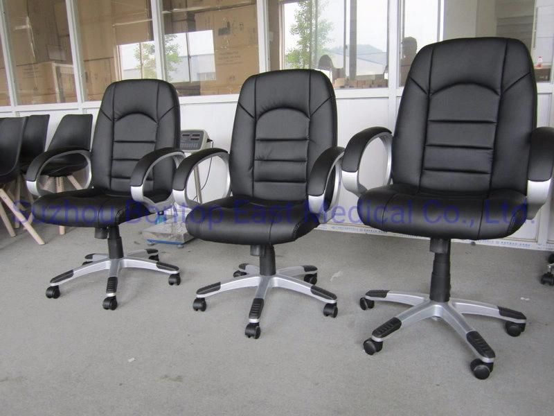 Beautiful Modern Swivel Office Chair with Good PU Leather and Chromed Frame