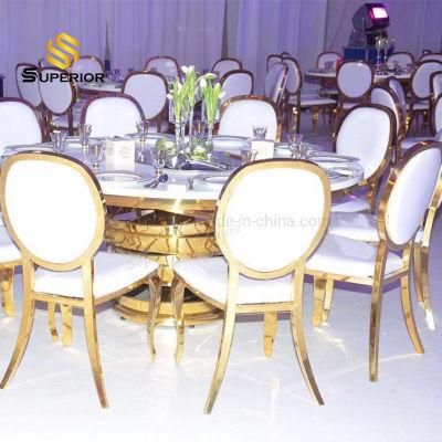 Dubai Banquet Hall White Leather Louis Wedding Chairs Rental