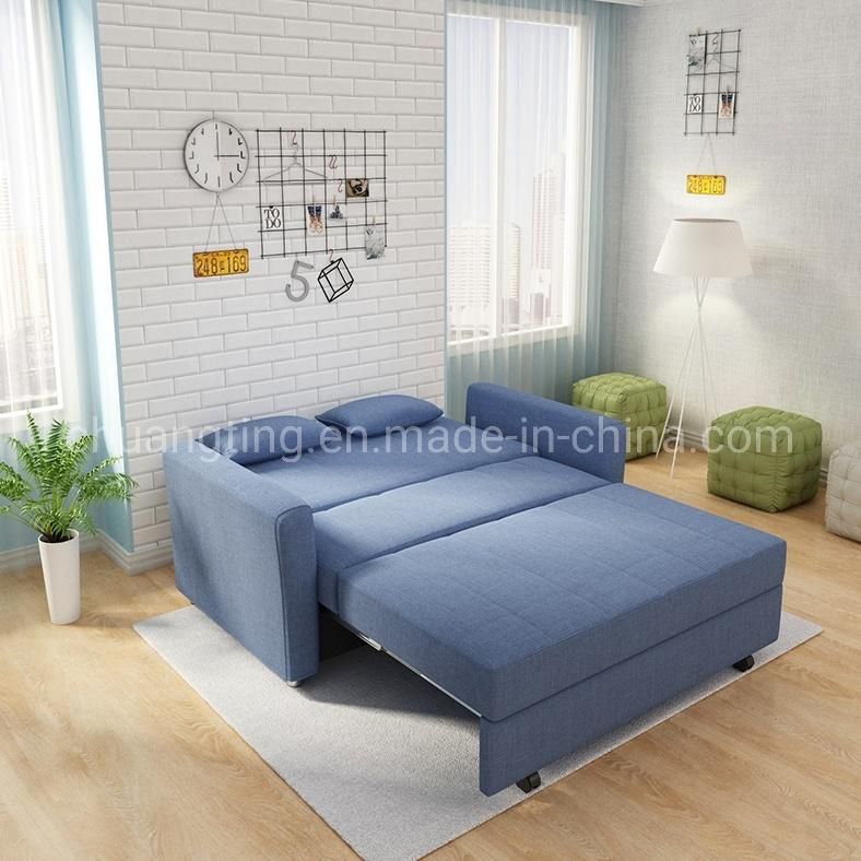 Hotel Fabric Sofa Cum Bed Pull out Couch with Storage