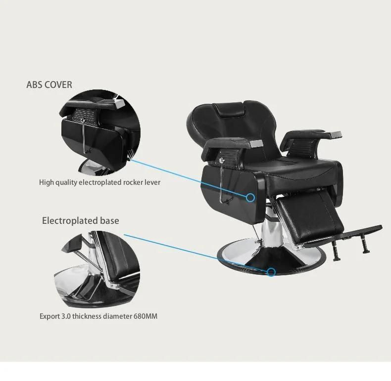 Heavy Duty Hydraulic Recline Salon Chair for Hair Stylist 360 Degrees Rolling Swivel Salon Equipment