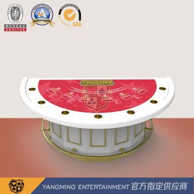 Macau Star VIP Lounge Entertainment Black Jack Semicircular 7-Person Card Poker Table Ym-Bj04