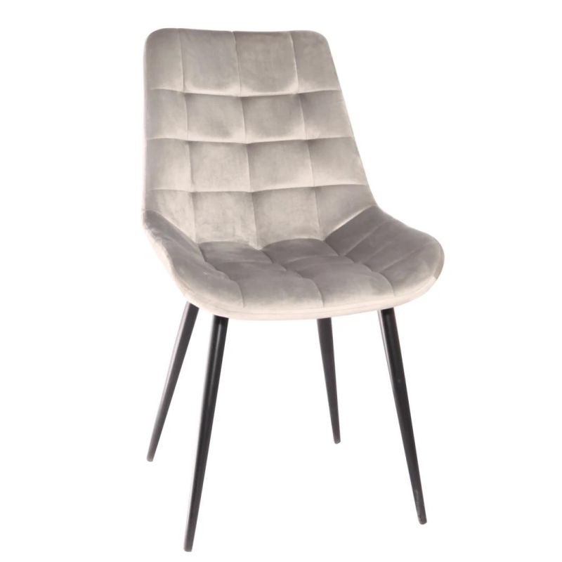 Hot Sale Modern Home Fashionable PU Leather Chrome Dining Chairs with Chromed Legs