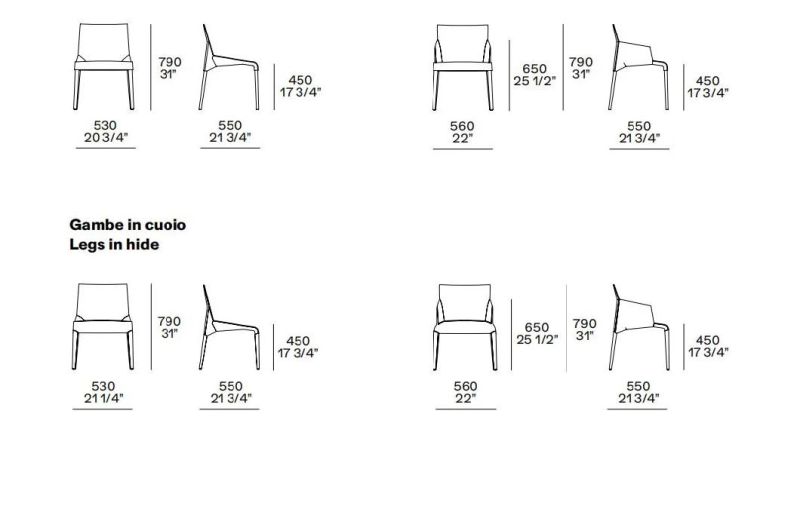 Seattle Chair, Latest Italian Design Saddle Leather Chair, Home Furniture Set and Hotel Furniture Custom-Made