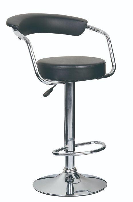 Shaped Foam Chrome Base PU Bar Stool