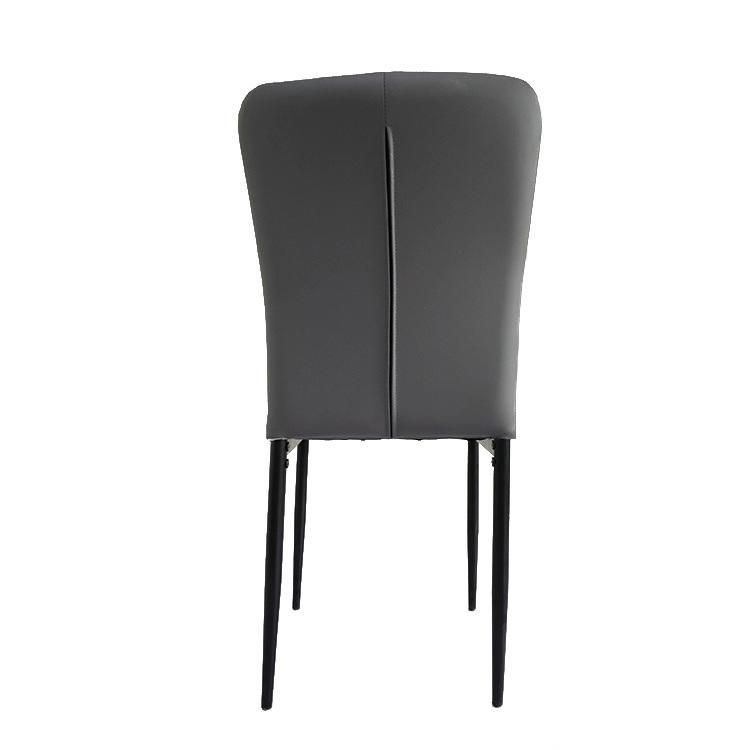 Modern Furniture Dinning Room Furniture Metal Legs Leather Upholstered Dining Chairs