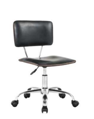 Black Seat with Lower Back Chrome Base Bar Stool