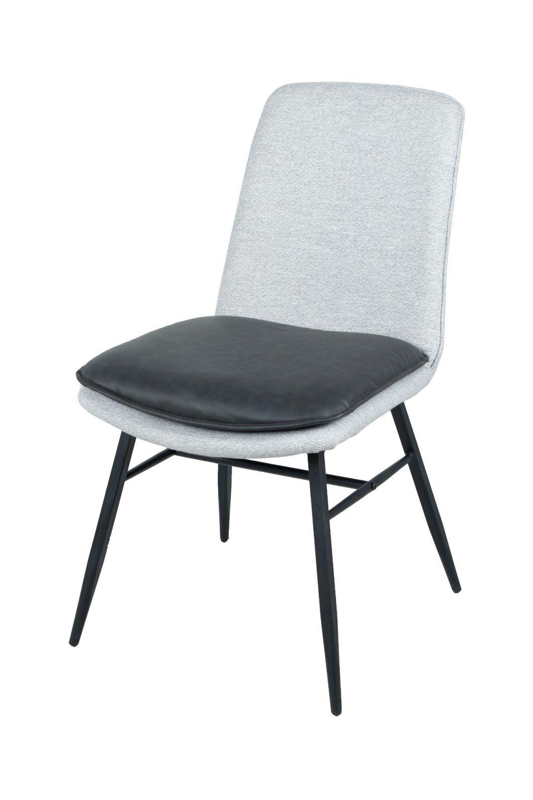 Modern Simple Design Hotel Restaurant Cafe Furniture Fabric PU Leather Dining Chair