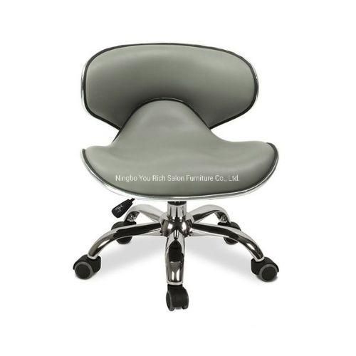 Waterproof Small Backrest Technician Chair PU Foam Stool Work Chair Wholesale Salon Beauty Furniture