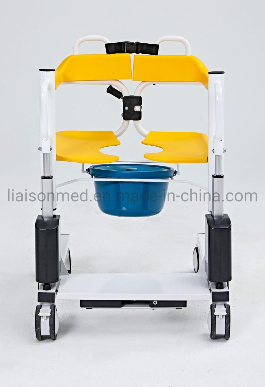 Mn-Ywj002 Multifunctional Elderly Wheelchair Light Hand Push Moving Transfer Chair