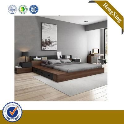Living Room Modern Wooden Home Furniture King Queen Size Bed with Low Price Made in China