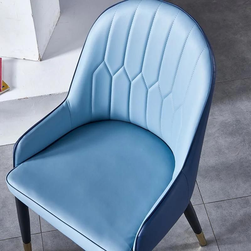 White Home Furniture French Italian Luxury PU Leather Dining Chair