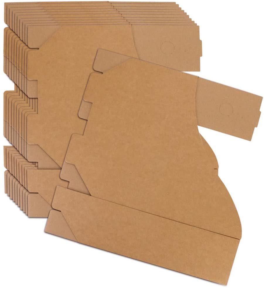 Custom Kraft Paper Magazine File Holders Stand Folded Cardboard Magazine Holder with Hole