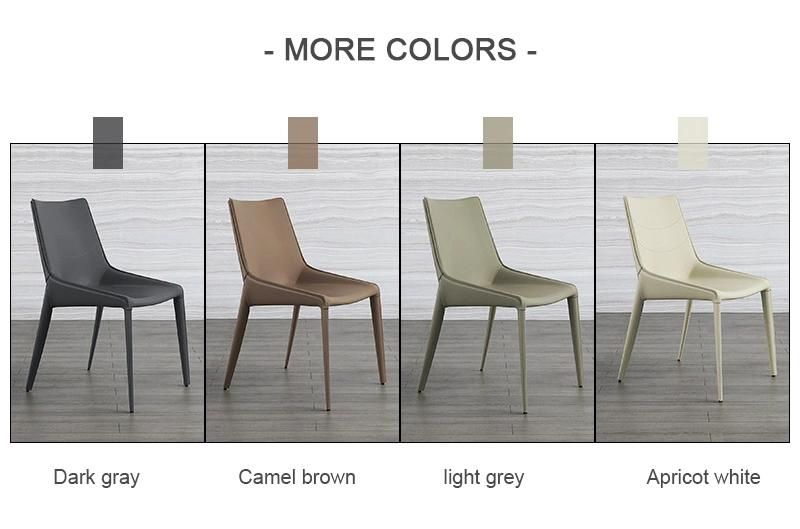 Dining Room Furniture Restaurant Italian Designer Saddle Leather Upholstered Modern Chair