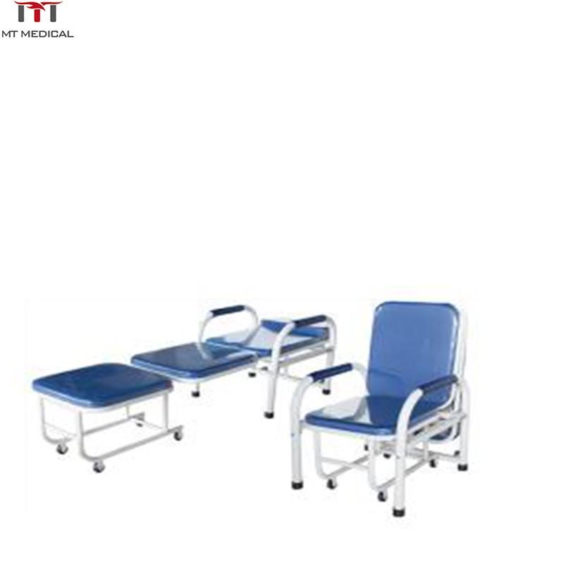 Mt Medical Stainless Steel 3 Seater Waiting Chairs with Cushion Armrest and Backrest for Hospital