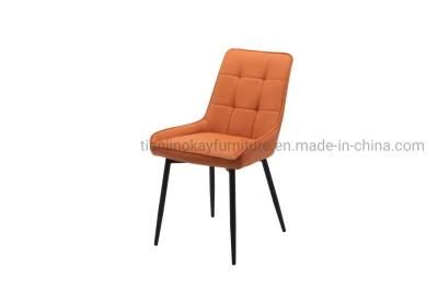 Hot Modern Design Style Home Furniture Dining Set PU Leather Metal Legs Gold Corner Dining Chair