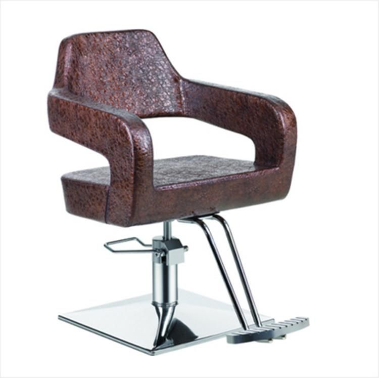 Hl-1136 Salon Barber Chair for Man or Woman with Stainless Steel Armrest and Aluminum Pedal