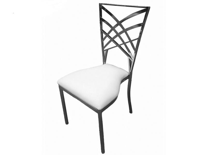 2020 New Arrival Contemporary Silver Metal Frame Dinner Chair