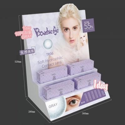 Retail Pop POS Display Exquisite Cardboard/Sintra PVC Hydrophilic Eye Contact Lens Display Stand