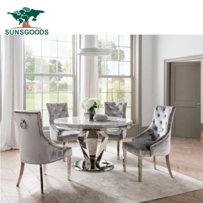 Modern Furniture Classic White Metal Hotel Hall Dining Chair Restaurant Chairs Dining Table Chairs