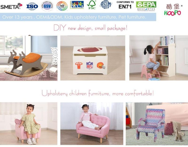 Popular Kids Baseball Sofa with Ottomanwholesale Kids Furniture