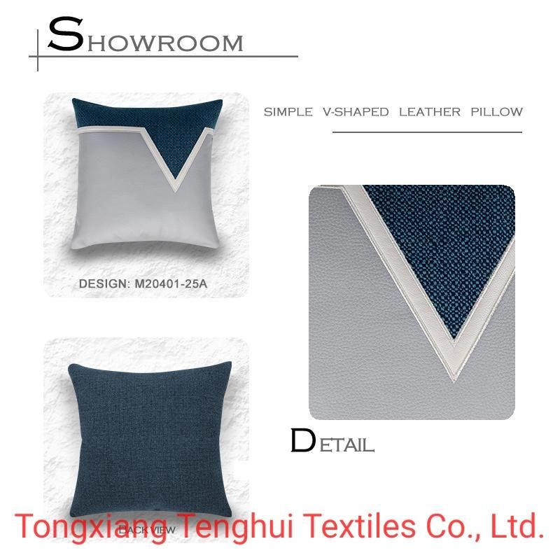 Customized Fabric V-Shaped Leather Copy Fabric Design for Pillow