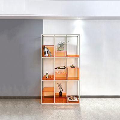 Household Simple Style Living Room 3 Tiers Floor Bookshelf Craft PVC Toys Figure Storage Shelving
