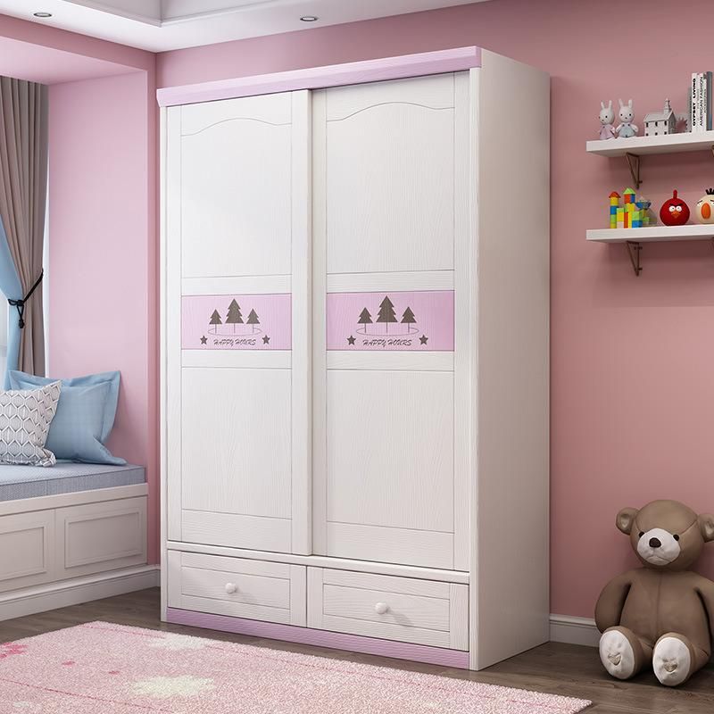 Modern Designs Wooden Furniture Bedroom Set Kids Wardrobe Leg Leather Headboard Double Loft Kids Wood Beds