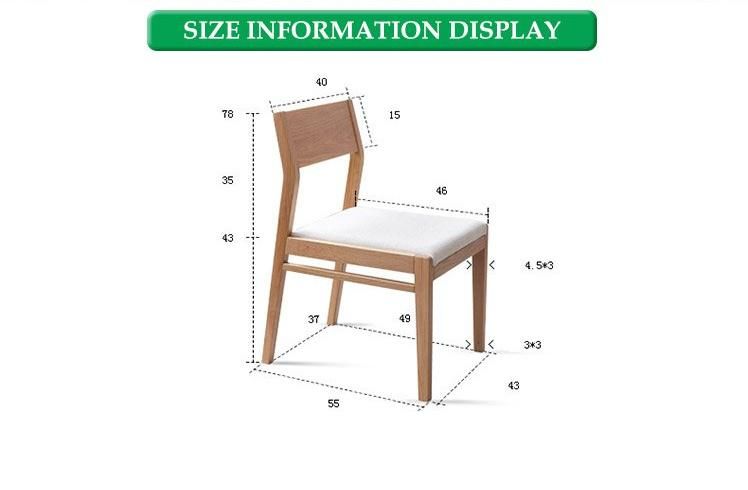 Furniture Modern Furniture Chair Home Furniture Living Room Furniture White PU Leather Upholstered Cover Furniture Kitchen Wooden Dining Room Chair Without Arms