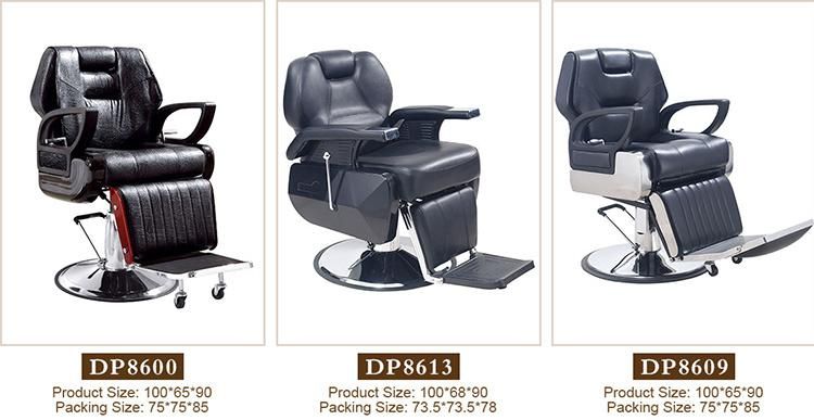 Black Salon Furniture Classic Takara Belmont Reclining Barber Chair for Barbershop