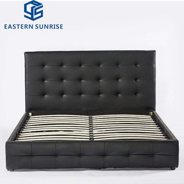European Royal King Size Double Size PU Leather Bed
