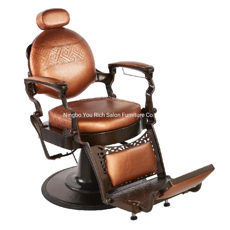 Gloden Luxury Design Comfortable Leather Salon Barber Shop Simple Multi-Style Colored Barber Chair