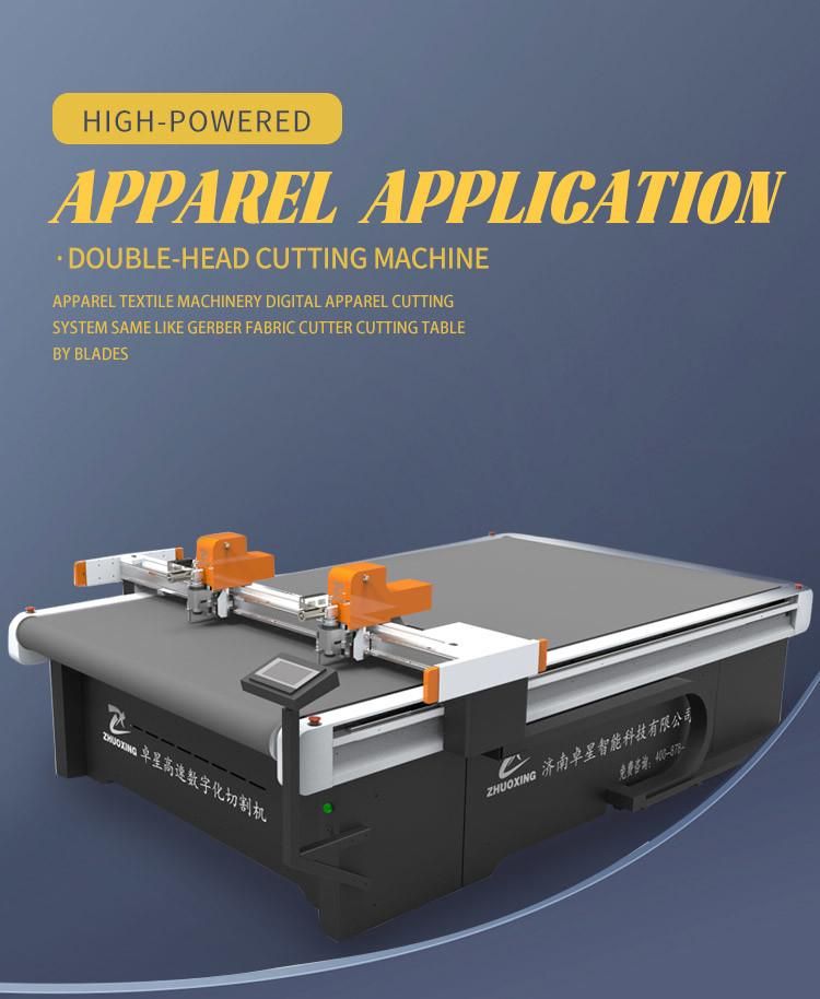 Zhuoxing CNC Oscillating Knife Cutting Clothing Machine Curtain Fabrics Cutting Table