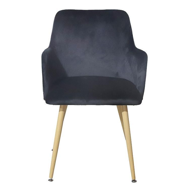 New Style Modern Colors Velvet PU Leather Dining Chair with Armrest