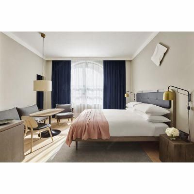 Simple Metal and Wood Made Hotel Bedroom Furniture for Nordic Style Hotel